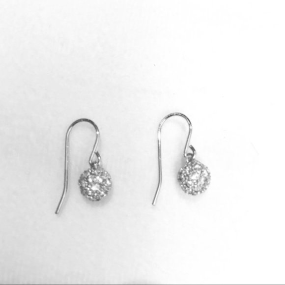 Sterling silver ball drop earrings with Swarovski crystals - Picture 1 of 1